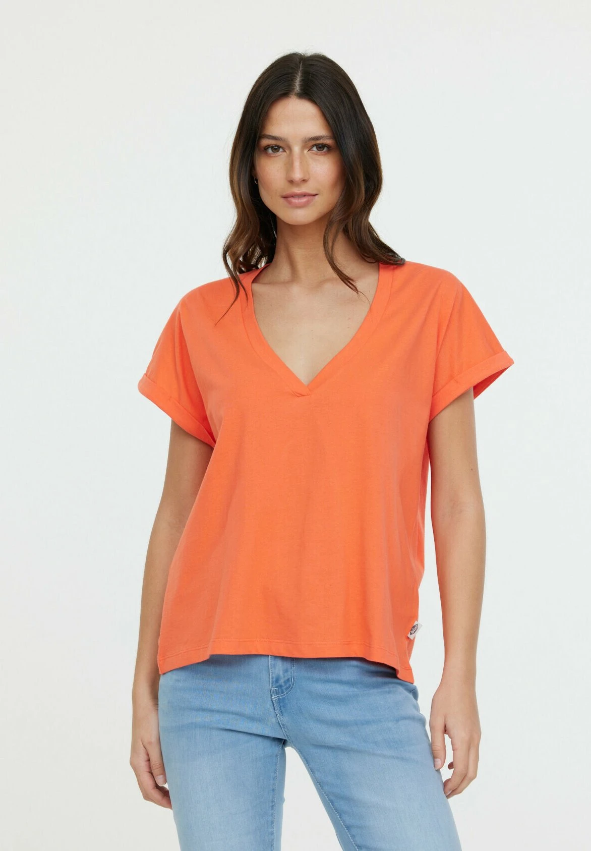 Lee Cooper Alys Mc - T-Shirt Basique - Mandarine 1 Lee Cooper Alys Mc - T-Shirt Basique - Mandarine
