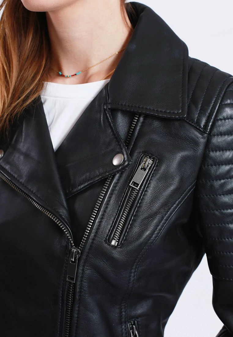 Lee Cooper Berenice - Veste En Cuir - Black 4 Lee Cooper Berenice - Veste En Cuir - Black – Image 4