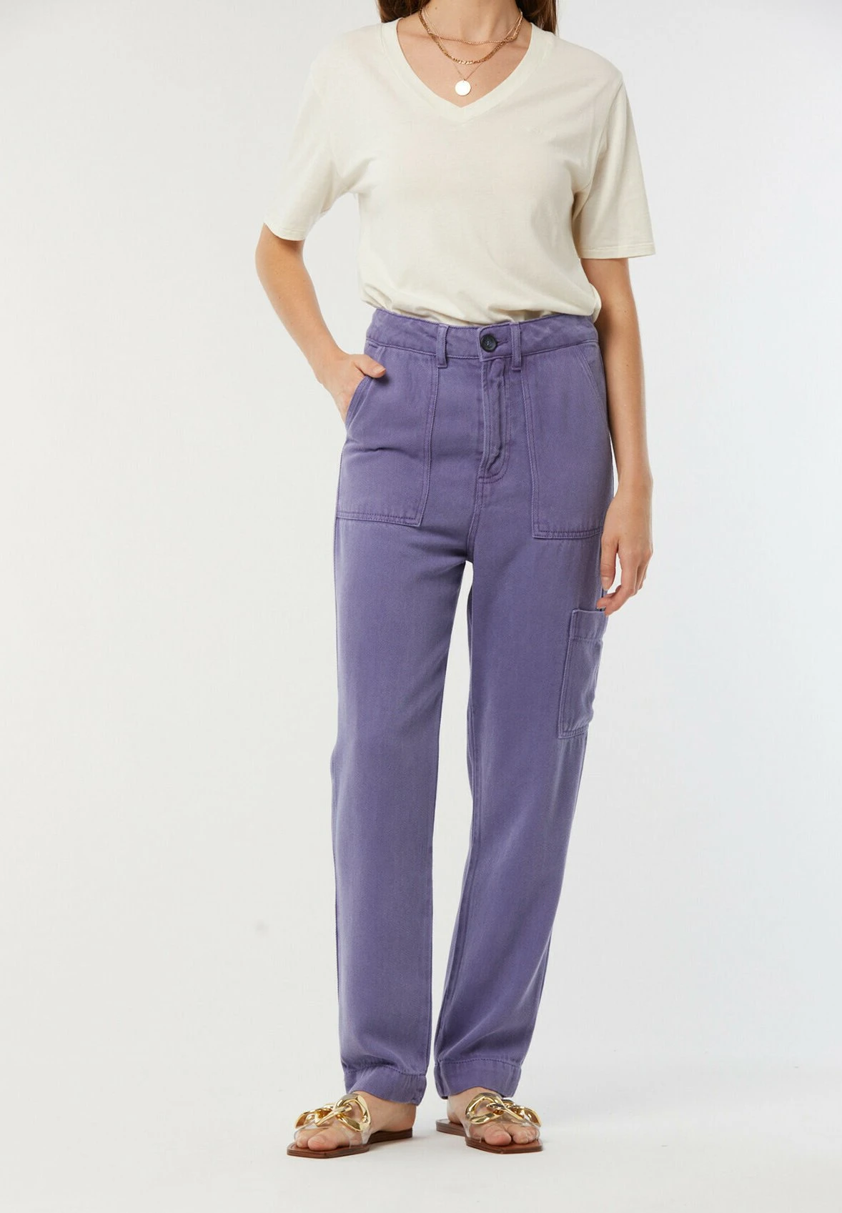 Lee Cooper Gixie - Pantalon Classique - Violet 1 Lee Cooper Gixie - Pantalon Classique - Violet