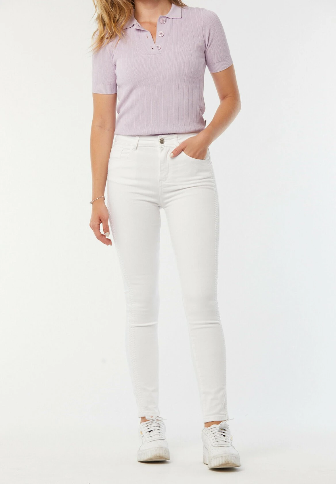 Lee Cooper Lc135 - Jeans Skinny - Blanc 2 Lee Cooper Lc135 - Jeans Skinny - Blanc – Image 2