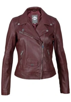 Lee Cooper Veste En Cuir - Oxblood