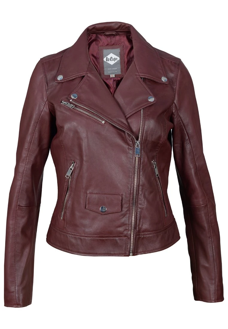 Lee Cooper Veste En Cuir - Oxblood 1 Lee Cooper Veste En Cuir - Oxblood