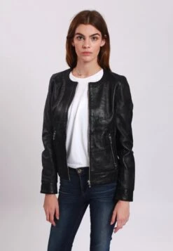 Lee Cooper Bettie - Veste En Cuir - Black