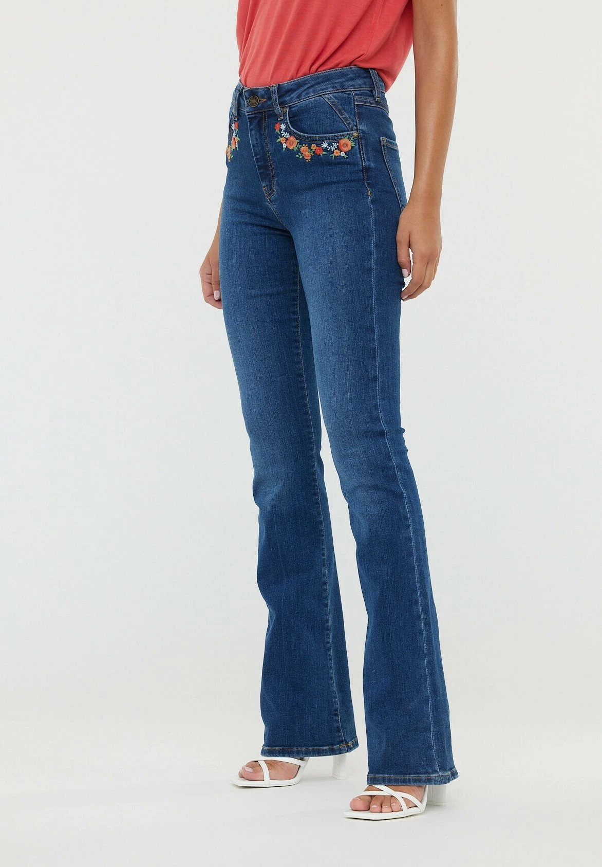 Lee Cooper Jeden - Jean Flare - Medium Blue Brushed 1 Lee Cooper Jeden - Jean Flare - Medium Blue Brushed