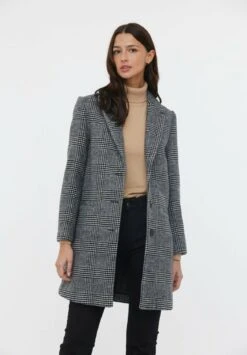 Lee Cooper Fida - Manteau Court - Noir/Blanc