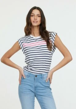 Lee Cooper Afa - T-Shirt Imprimé - Encre Et Fushia