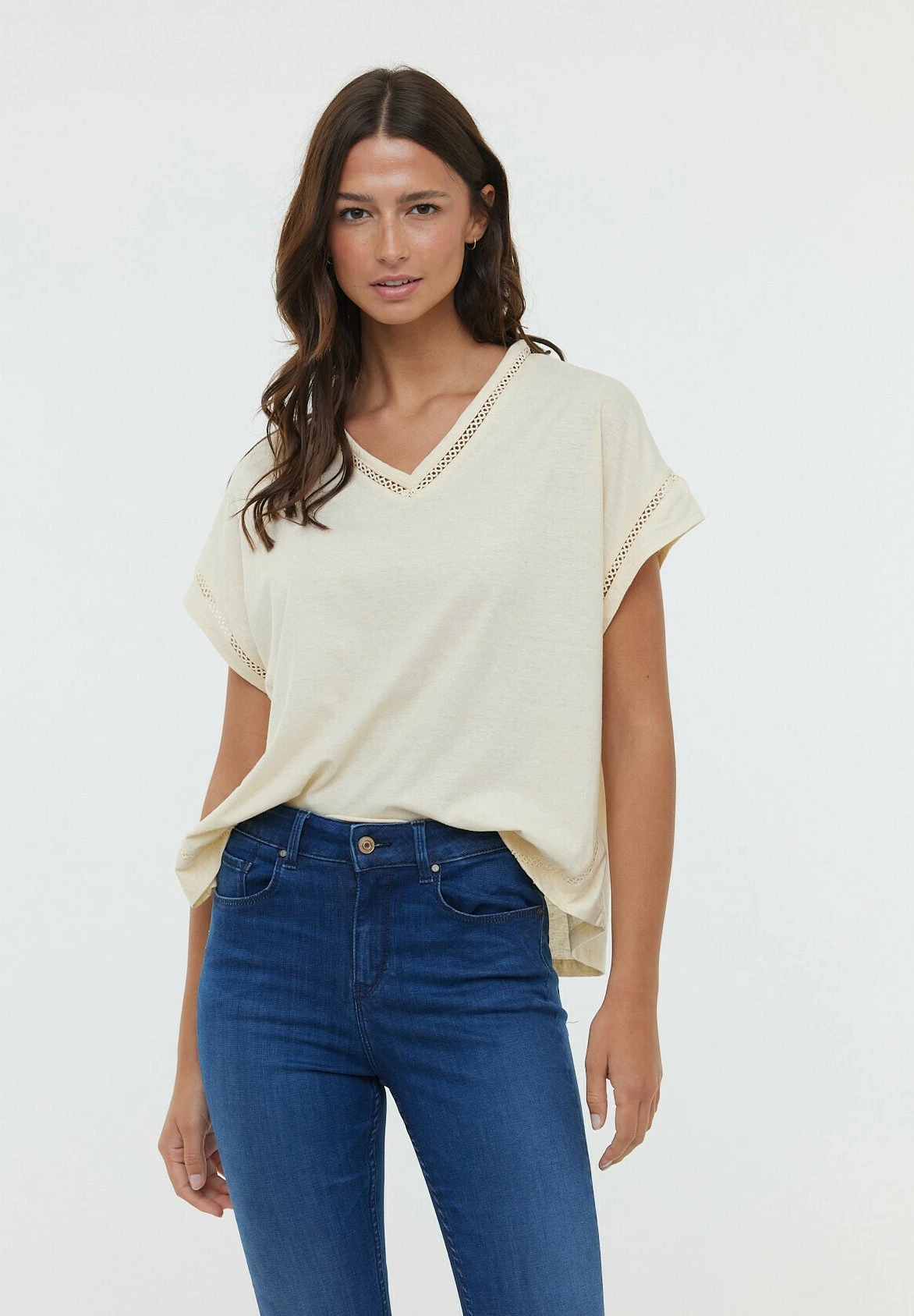 Lee Cooper Acana Mc - T-Shirt Imprimé - Cream 1 Lee Cooper Acana Mc - T-Shirt Imprimé - Cream