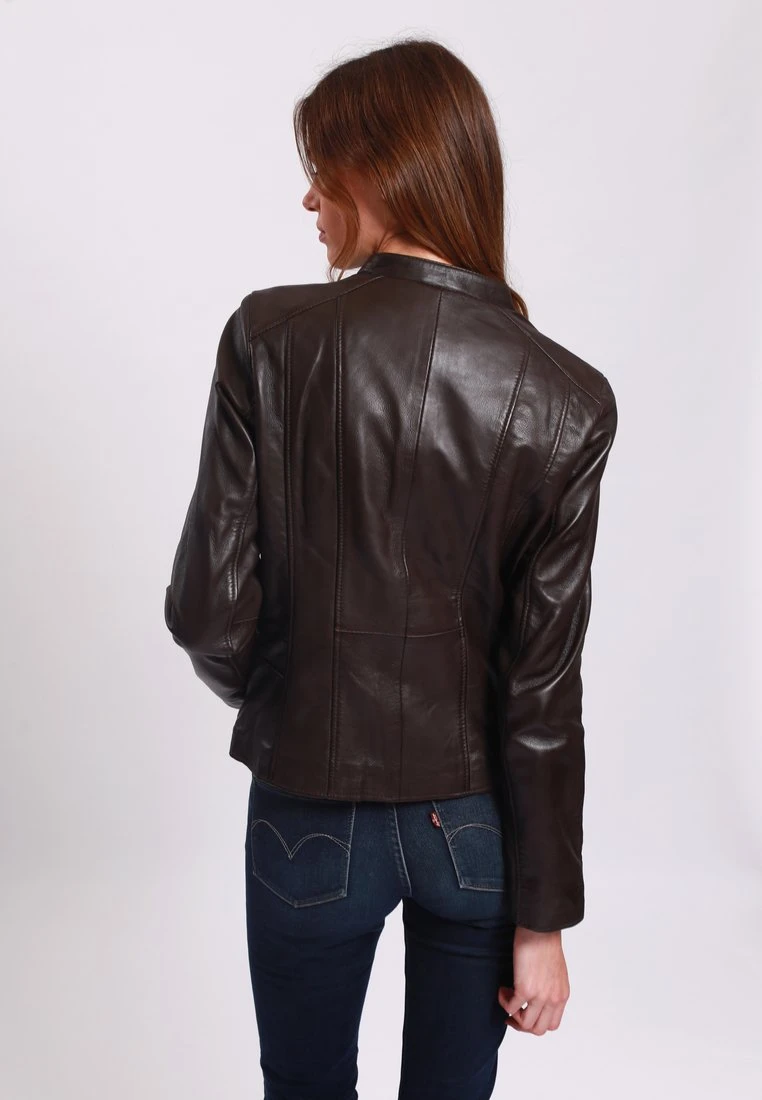 Lee Cooper Veste En Cuir - Brown 3 Lee Cooper Veste En Cuir - Brown – Image 3