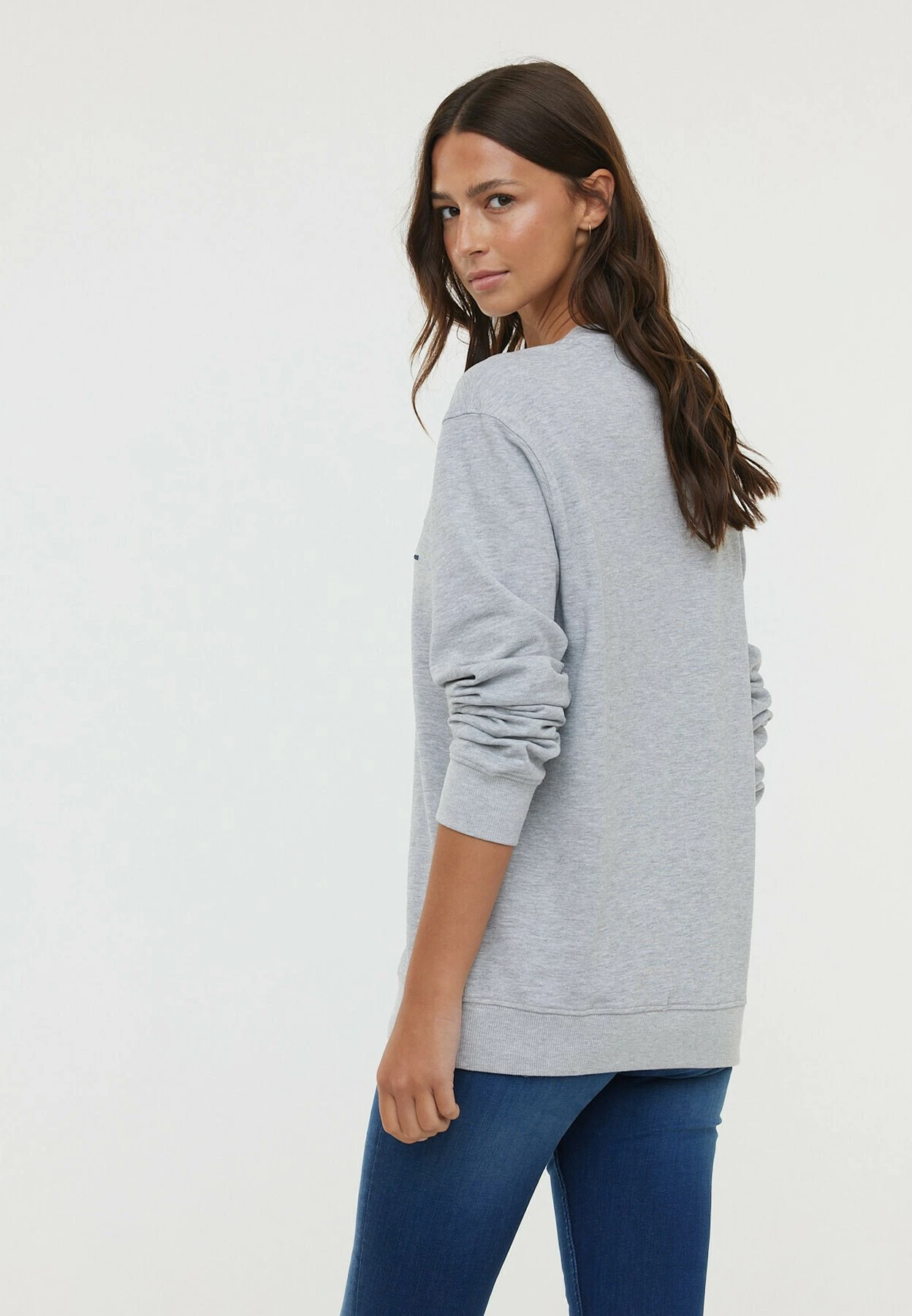 Lee Cooper Erra - Sweatshirt - Gris Chiné 2 Lee Cooper Erra - Sweatshirt - Gris Chiné – Image 2
