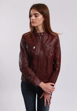 Lee Cooper Bethanie - Veste En Cuir - Oxblood