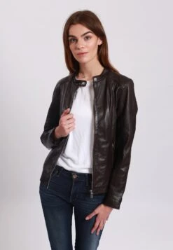 Lee Cooper Veste En Cuir - Brown